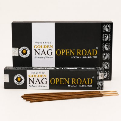 Vijayshree Vonné tyčinky Golden Nag Open Road 15 g – Hledejceny.cz
