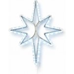 DECOLED Easy Fix 2D LED světelná hvězda X., závěsná, 43 × 56 cm, ledově bílá, 3D tisk, bílá – Hledejceny.cz