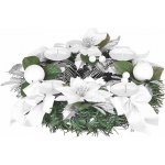 MagicHome bílý Adventní věnec na 25 cm – Zboží Dáma