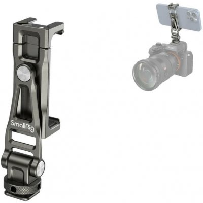 SmallRig 4382 Držák Telefonu s Hot Shoe Cold Shoe Držákem 1/4 Závitem iPhone Kompatibilní + Adaptér pro Ostatní Telefony – Zboží Živě
