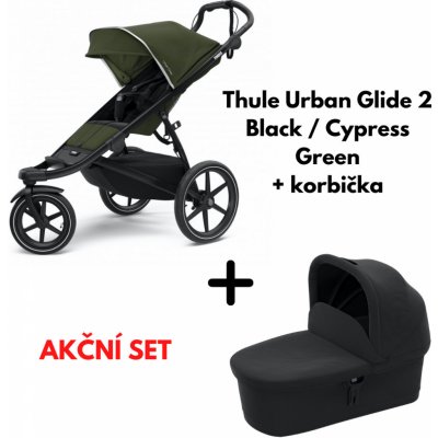 Thule Urban Glide 2 Black / Cypress Green 2021 + korba