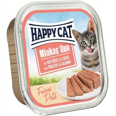 Happy Cat Minkas Duo Paté Drůbež & Losos 100 g – Sleviste.cz