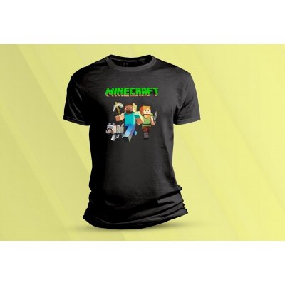 Sandratex Dětské bavlněné tričko Minecraft 2. Černá