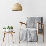 Mybesthome Přehoz na křeslo sedačku SHEEP šedá 70 x 160 cm – Hledejceny.cz