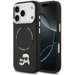 Karl Lagerfeld PU Karl and Choupette Heads Pins MagSafe Zadní Kryt pro iPhone 17 Pro Max Black – Zbozi.Blesk.cz