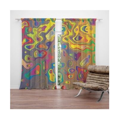 Sablio Závěs Barevné skvrny: 2ks 140x250cm – Hledejceny.cz