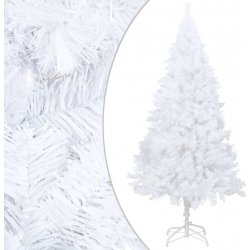 Nabytek XL Umělý vánoční stromek s LED a sadou koulí bílý 120 cm PVC