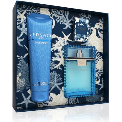 Versace Man Eau Fraiche EDT 100 ml + EDT 5 ml + sprchový gel 150 ml dárková sada – Zboží Mobilmania