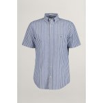 Gant košile cotton linen stripe SS modrá – Zboží Mobilmania