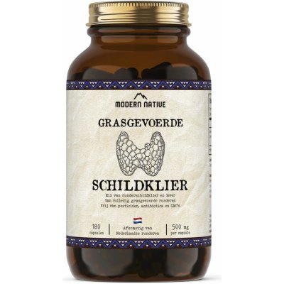 Modern Native Schildklier Sušená hovězí štítná žláza v kapslích 500 mg 180 ks – Hledejceny.cz