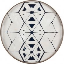 Ethnicraft Kulatý podnos Tray skleněný Tribal Hexagon Small 48cm