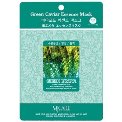 MJCare Zelený Kaviár látková pleťová maska pro pleť suchou a matnou 23 g
