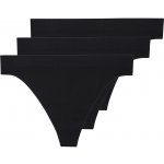 esmara Dámské bezešvé kalhotky Tanga 3 kusy černá – Zboží Mobilmania