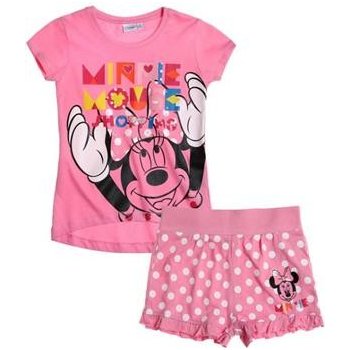 Dívčí komplet Minnie růžový tričko a kraťasy DISNEY
