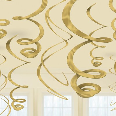 Závěsná dekorace zlatá 55,8 cm – Zboží Mobilmania