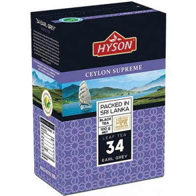 Hyson Černý aromatizovaný čaj Earl Grey 100 g – Zboží Mobilmania