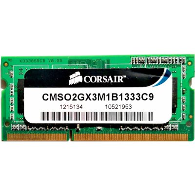 Corsair SODIMM DDR3 2GB 1333MHz CL9 CMSO2GX3M1B1333C9 – Sleviste.cz