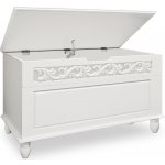 Casaria Jersey 102565 se sklopným víkem 80 x 40 x 48 cm bílá – Zboží Dáma