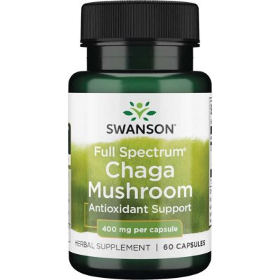 Swanson Full Spectrum Chaga Mushroom 400 mg 60 kapslí – Hledejceny.cz