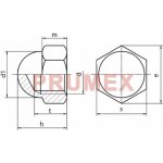 Matice klobouková DIN 1587 M8x1,00 |06| pozink – Hledejceny.cz
