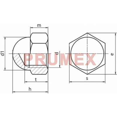 Matice klobouková DIN 1587 M8x1,00 |06| pozink – Hledejceny.cz
