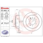Brzdový kotouč BREMBO 08.A633.10