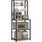 VASAGLE Kuchyňský regál 6 polic 60 x 167 x 40 cm světlé dřevo – Zboží Dáma
