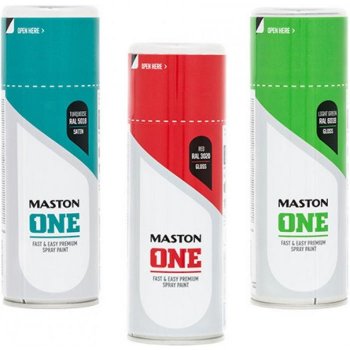 Maston One Spraypaint akrylová barva ve spreji 400 ml white RAL 9010 hedvábný mat