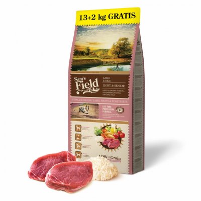 Sam's Field Low Grain Light & Senior Lamb & Rice 15 kg – Zboží Mobilmania