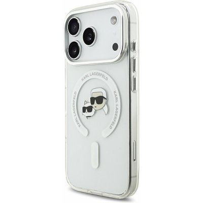 Karl Lagerfeld IML K&CH Heads Metal Frame MagSafe Zadní Kryt pro iPhone 17 Pro Transparent – Sleviste.cz