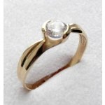 Zlatý zásnubní prsten se zirkonem 292 – Sleviste.cz