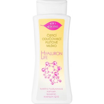 Bione Cosmetics Hyaluron Life s kyselinou hyaluronovou čistící odličovací pleťové mléko 255 ml