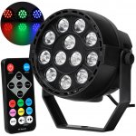 Aptel SCÉNNÍ SVĚTLO KOLOROFON LAMPA 12 LED STROBOSKOP NA VEČÍREK REŽIMY DMX – Hledejceny.cz