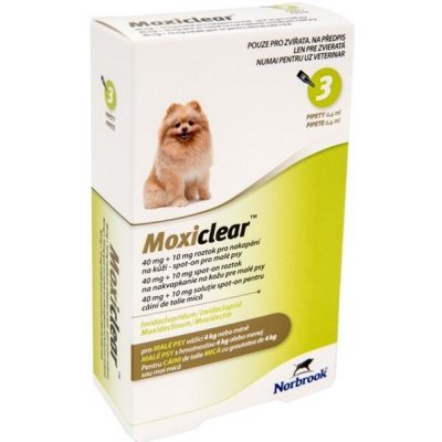 Norbrook Moxiclear 40+10mg S.O. pes malý do 4kg a.u.v. 3x0,4 ml – Hledejceny.cz