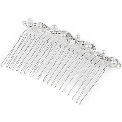 Prima-obchod Hřeben kovový do vlasů s broušenými kamínky, barva 2 crystal – Hledejceny.cz