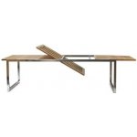 Royal Botania Jídelní stůl rozkládací Ninix, 240-360x100x75 cm, rám broušená ocel, deska keramika bílá – Hledejceny.cz