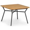 Jídelní stůl Weishaupl Jídelní stůl Denia, čtvercový 100 x 100 x 73 cm, rám lakovaný hliník metallic grey, deska teak