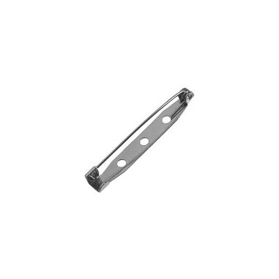 Brožový můstek platinový, 40x6 mm, (20 ks) – Sleviste.cz