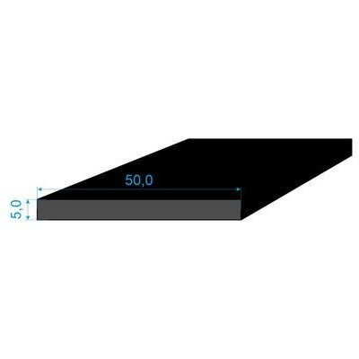 0596055 Pryžový profil 5x50mm, EPDM 70°Sh obdélníkový – Zboží Dáma