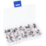 Sada trubičkových pojistek, 5x20mm, rychlá F, 10 typů, 100 kusů – Zboží Mobilmania