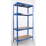 Biedrax Regál 35 x 75 x 180 cm 4 police modrý – Sleviste.cz