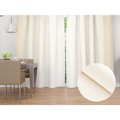 Biante Dekorační závěs TF-131 Šampaň bez vzoru - š. 150 cm 150x230 cm – Zboží Mobilmania