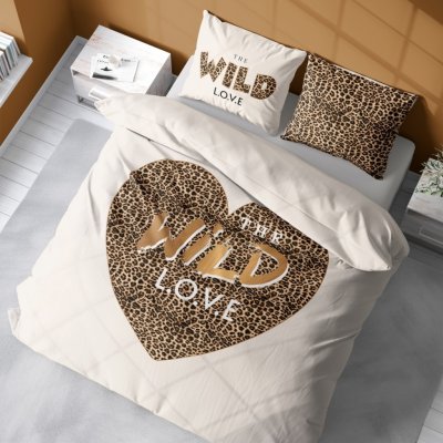 MyBestHome Povlečení WILD LOVE 100% bavlna 200x220 2x70x80 – Zboží Mobilmania