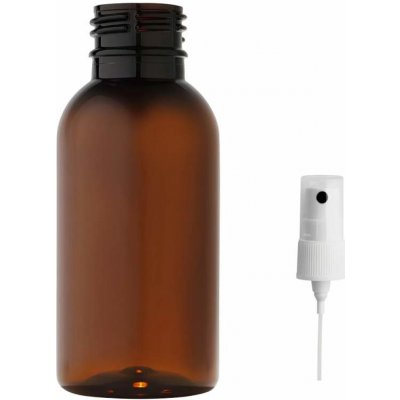 Tera plastová lahvička hnědá s kosmetickým rozprašovačem 100 ml – Zboží Mobilmania