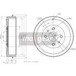 Brzdový buben FIAT zadní DOBLO MAREA 480078 MAXGEAR – Sleviste.cz