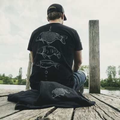 Giants Fishing tričko Tři Kapři černé – Zboží Mobilmania