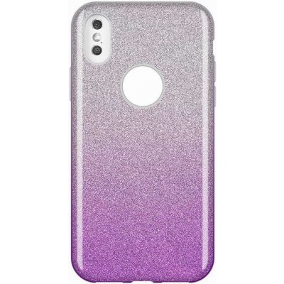 Pouzdro Shining case Apple iPhone Xs Max čiré-fialové