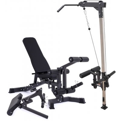TRINFIT Bench L5 Pro s kopačem + bicepsovou opěrkou + kladkou – Zboží Dáma