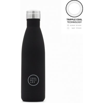 Cool Bottles Nerezová termolahev Mono Black třívrstvá 500 ml