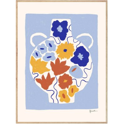 THE POSTER CLUB Autorský plakát Flower Pot by Frankie Penwill 40 x 50 cm, modrá barva, papír – Zbozi.Blesk.cz